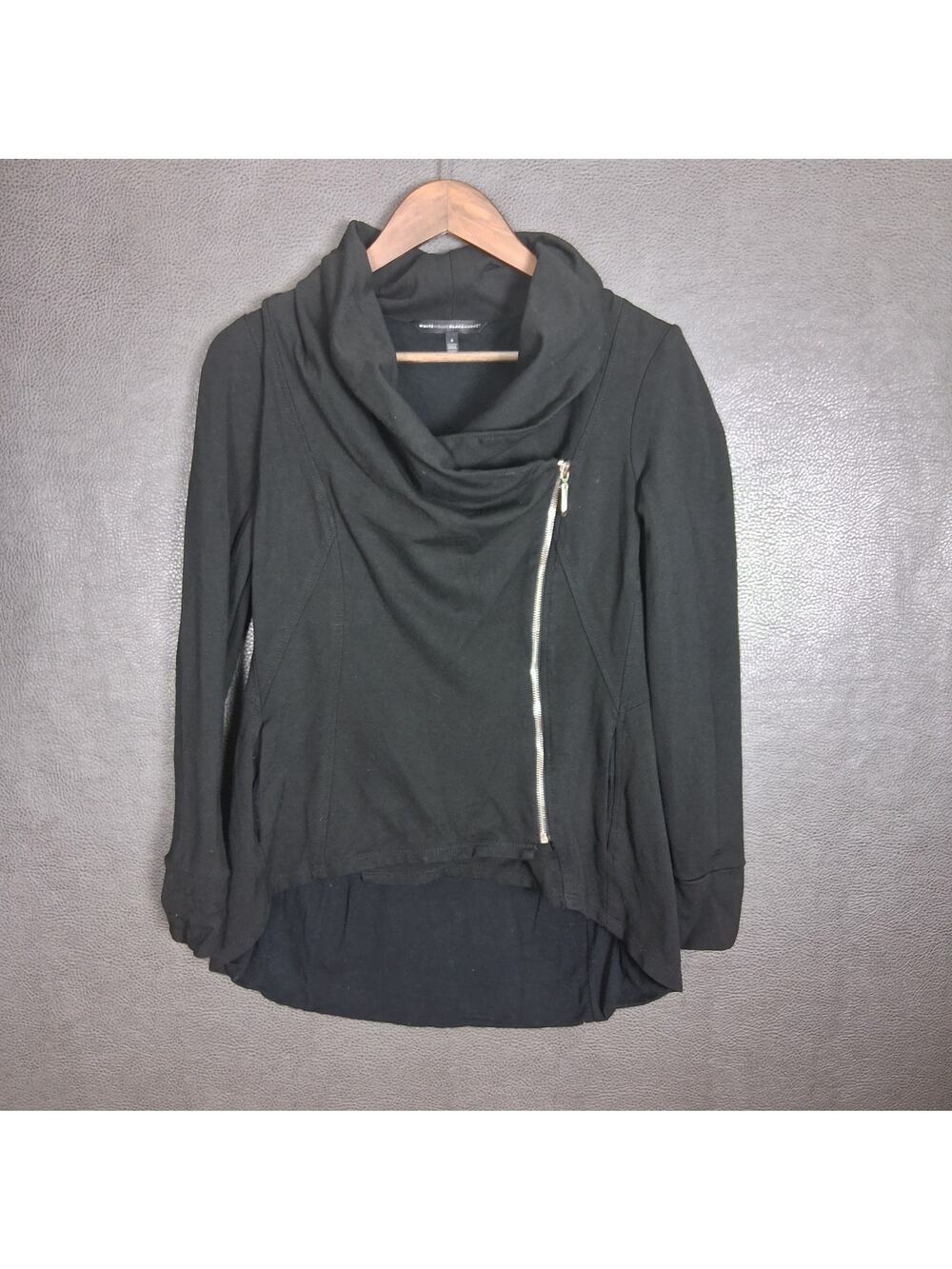 White House Black Market Jacket Womens 4 Asymmetrical Zip Moto Edgy Rockstar